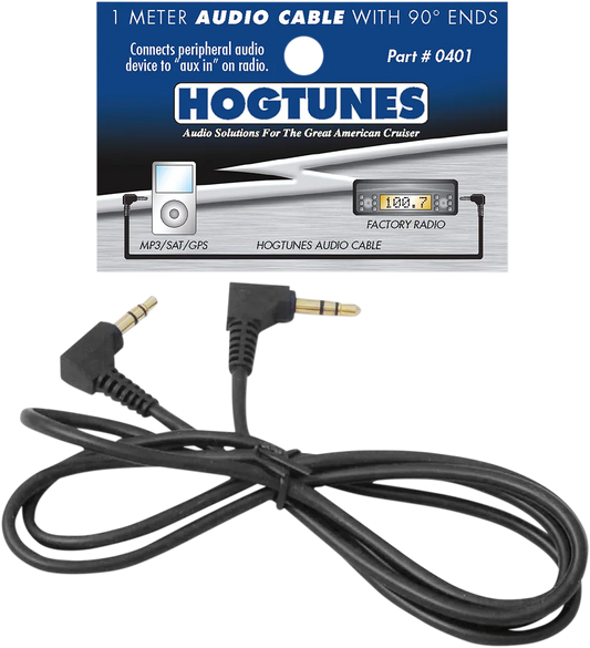 1 Meter Stereo Audio Cable with 90º Ends