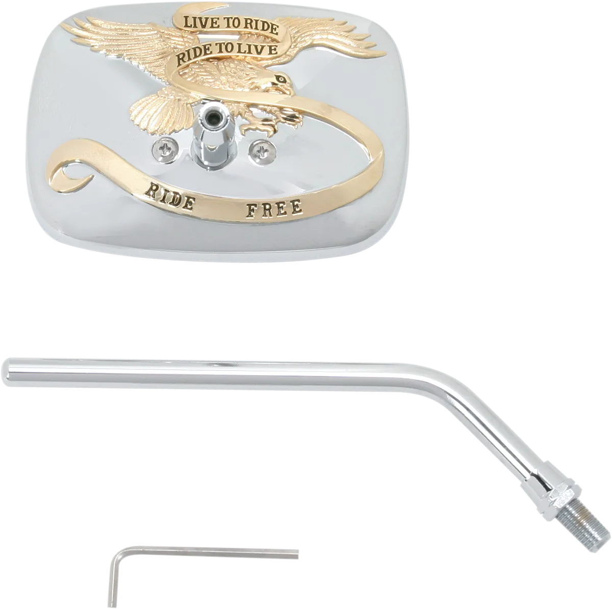 "Ride Free" Steel Mirror
