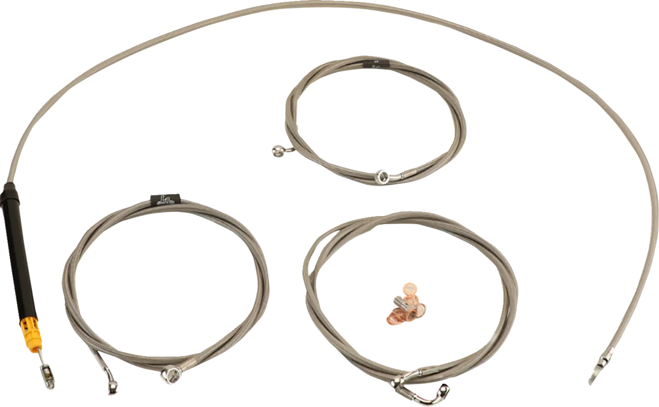 Standard Stainless Braided Handlebar Cable/Brake Line Kit