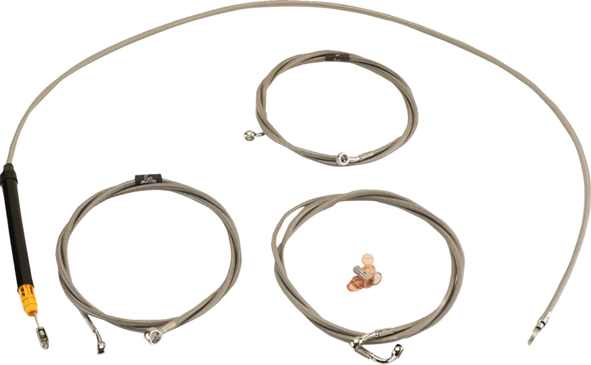 Standard Stainless Braided Handlebar Cable/Brake Line Kit
