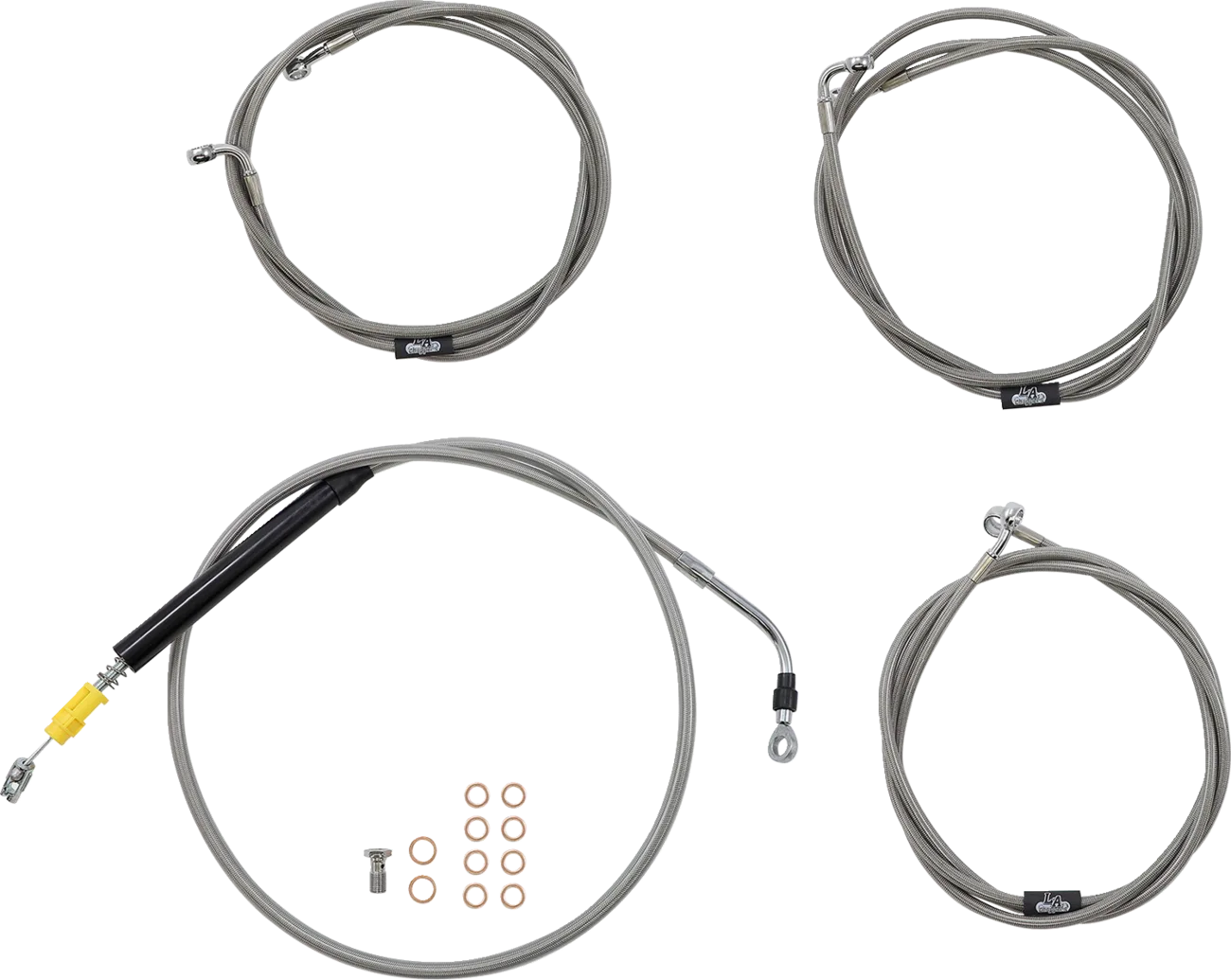 Standard Stainless Braided Handlebar Cable/Brake Line Kit