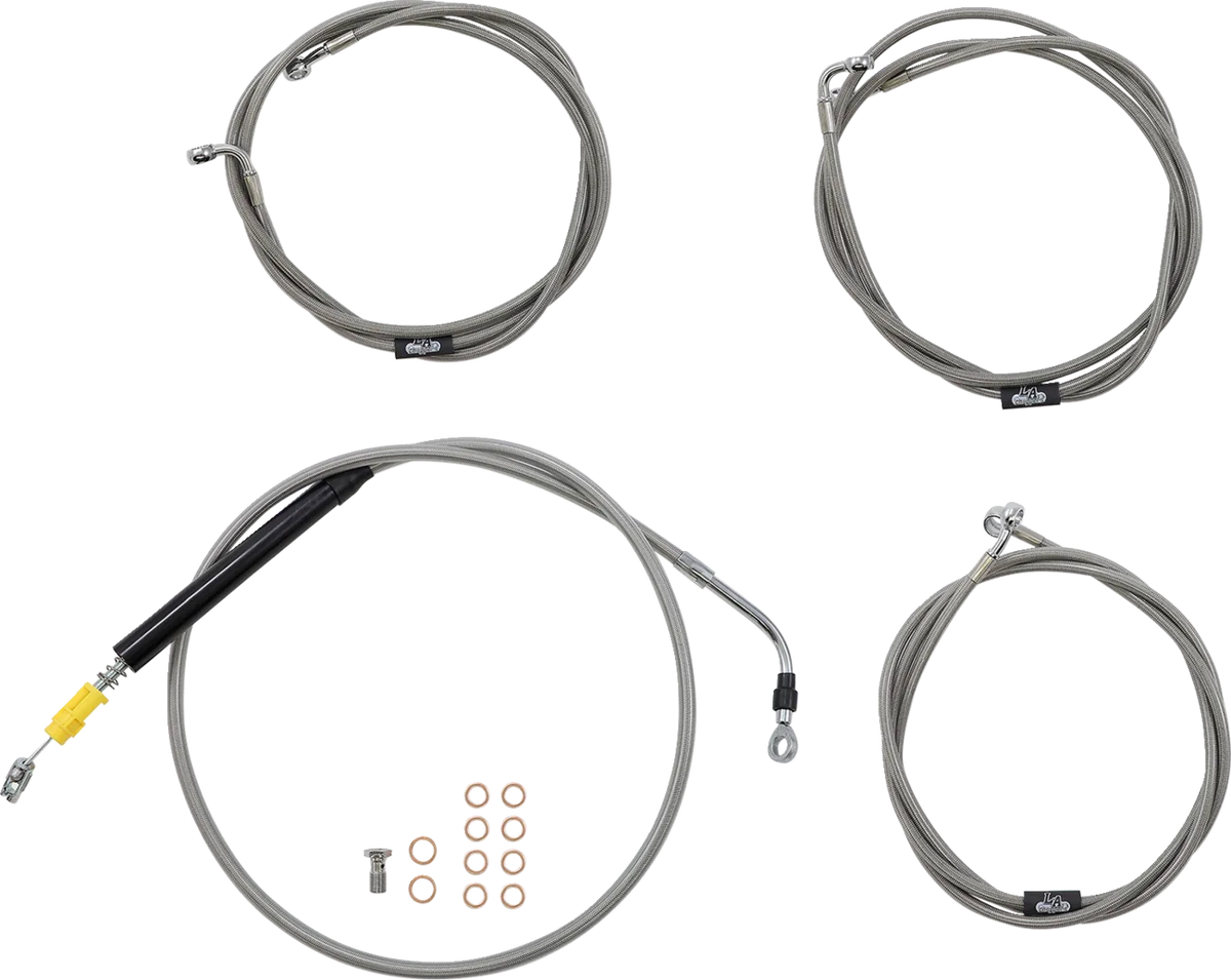 Standard Stainless Braided Handlebar Cable/Brake Line Kit