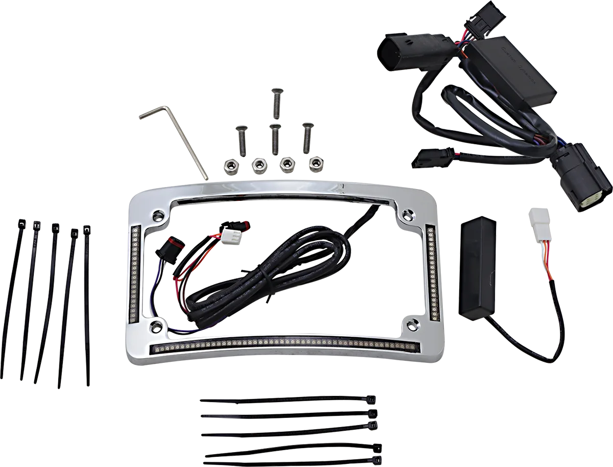 LED Radius License Plate Frame