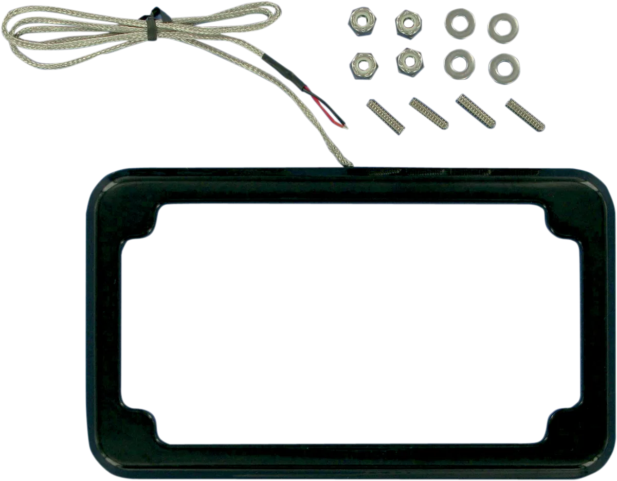 Beveled License Plate with Lights
