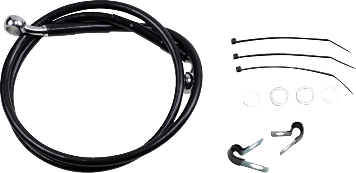 Extended Length Black Vinyl Brake Line Kit