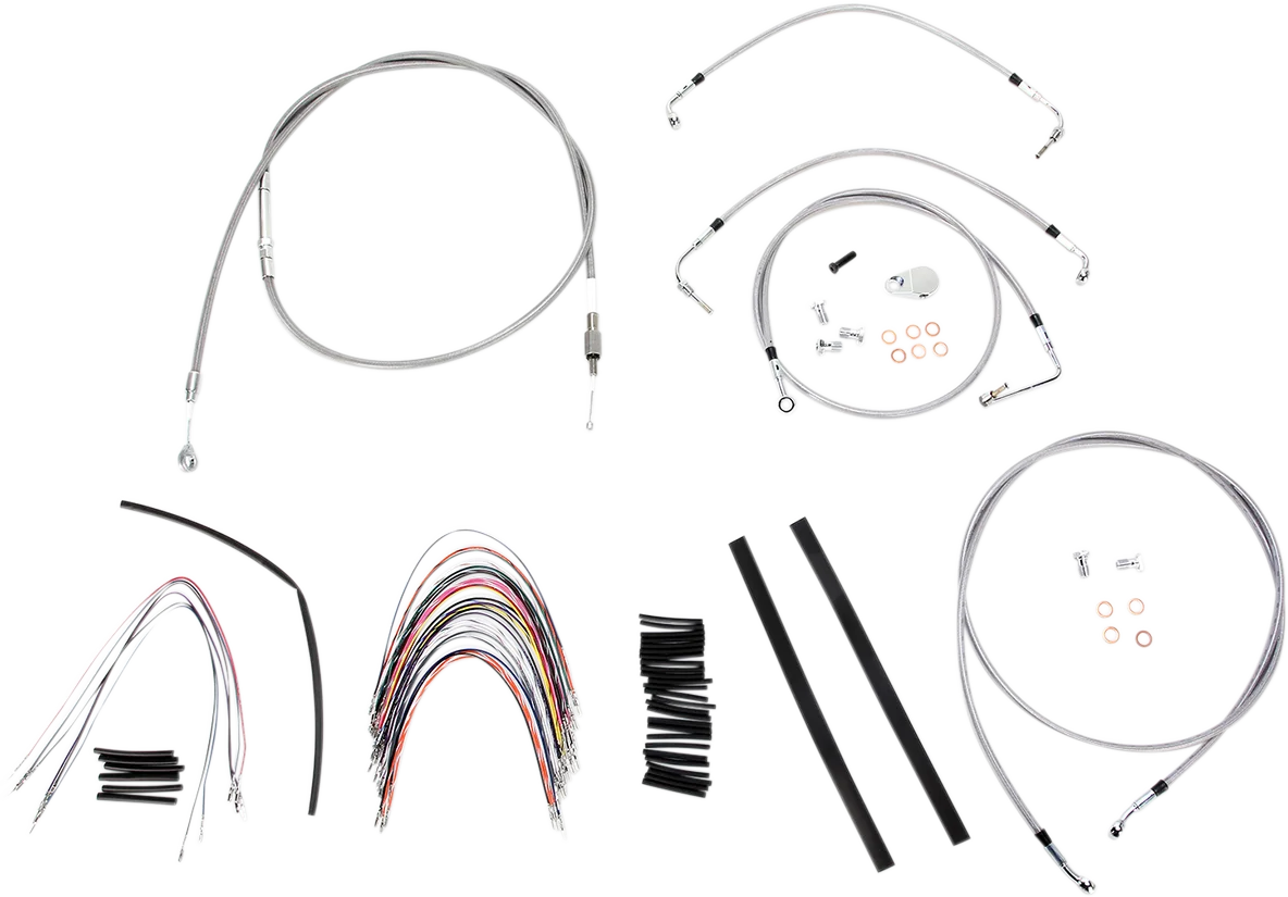 Complete Stainless Braided Handlebar Cable/Brake Line Kit