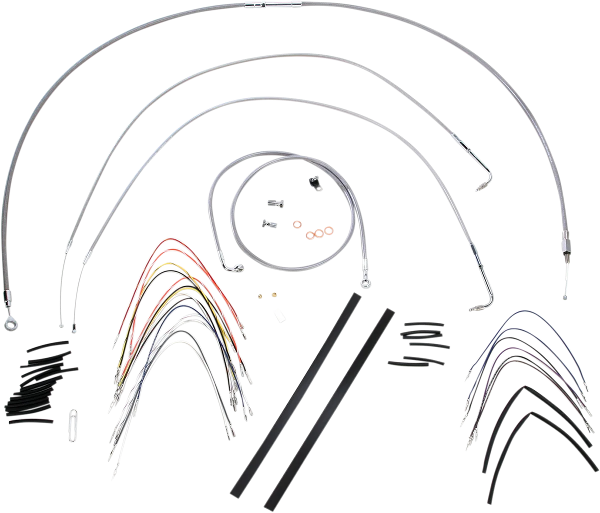 Complete Stainless Braided Handlebar Cable/Brake Line Kit