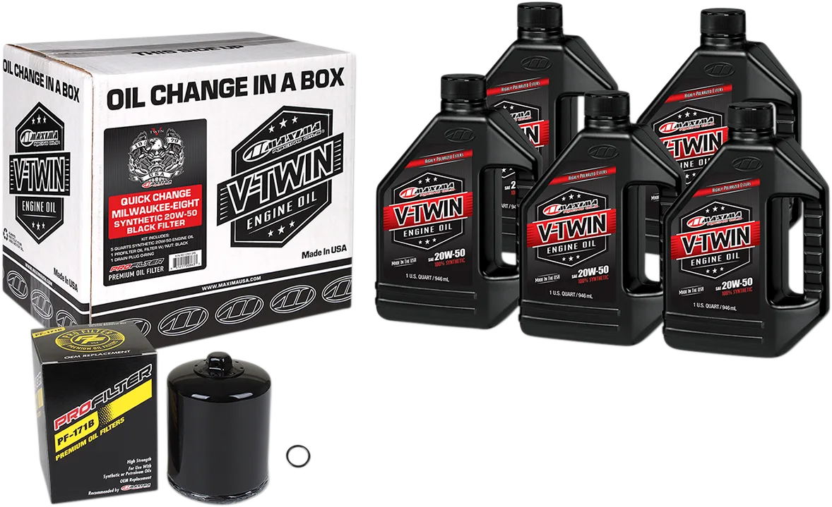 Quick Change Milwaukee-Eight Synthetic 20W-50 Oil Change Kit