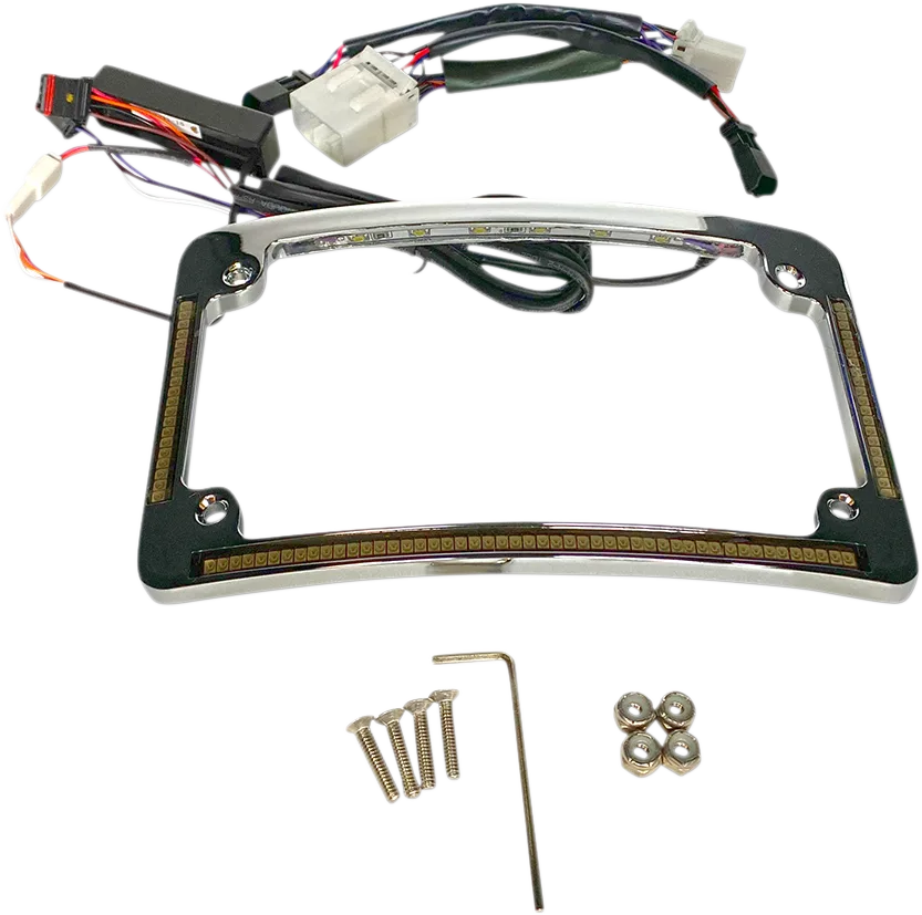 LED Radius License Plate Frame