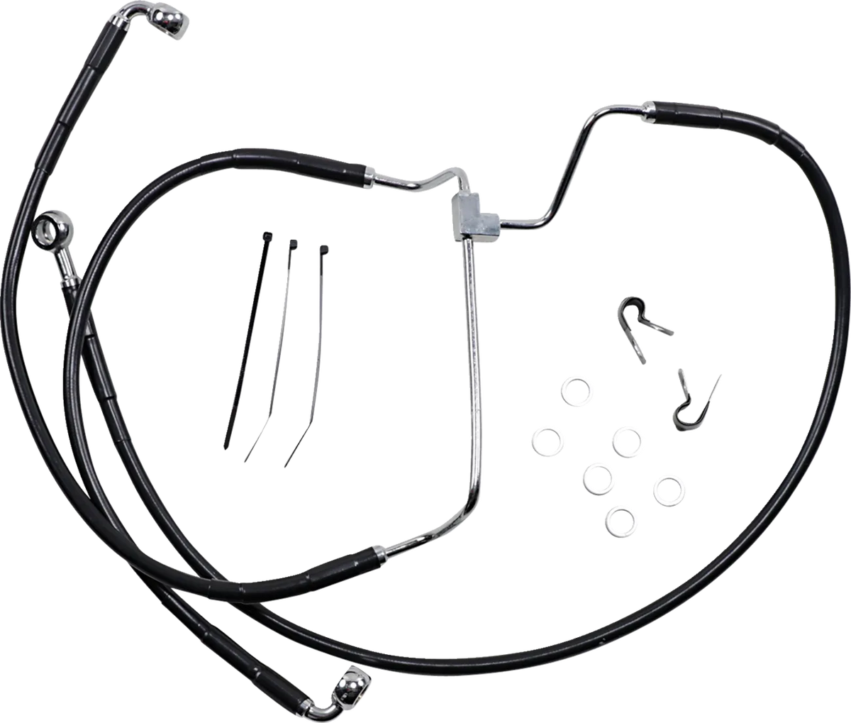 Extended Length Black Vinyl Brake Line Kit