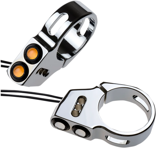 Rat Eye LED Fork Mount Turn Signals