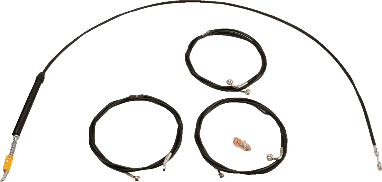 Standard Black Vinyl Handlebar Cable/Brake Line Kit — Ape Hanger