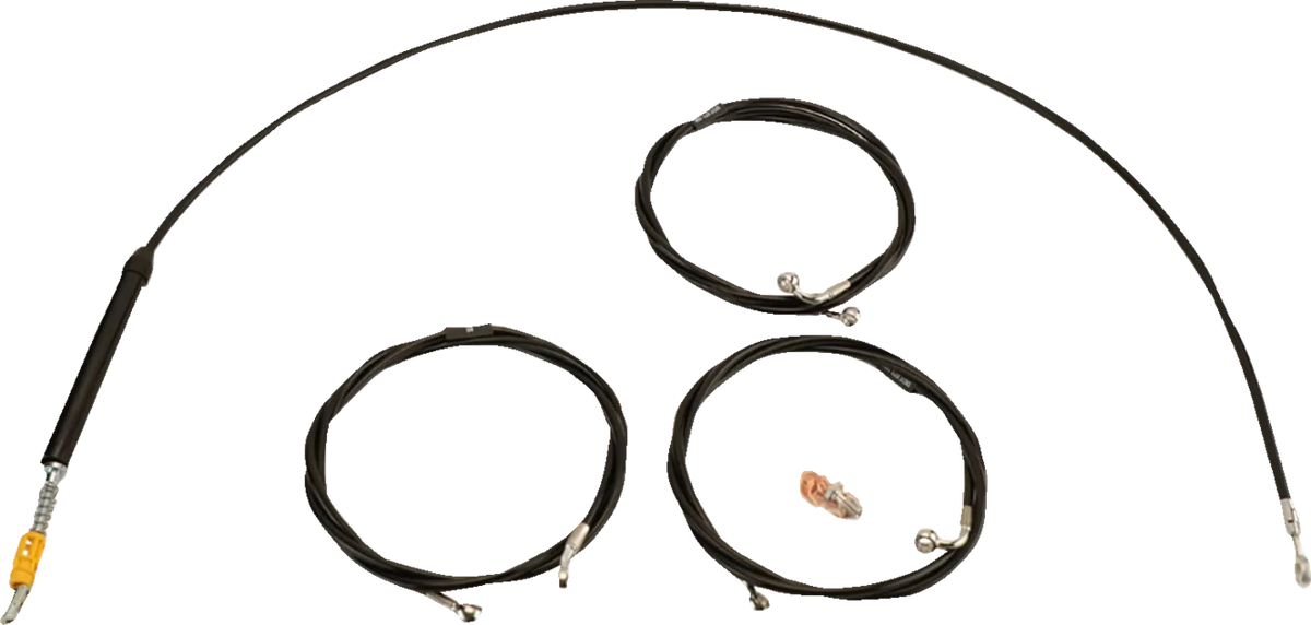 Standard Black Vinyl Handlebar Cable/Brake Line Kit — Ape Hanger