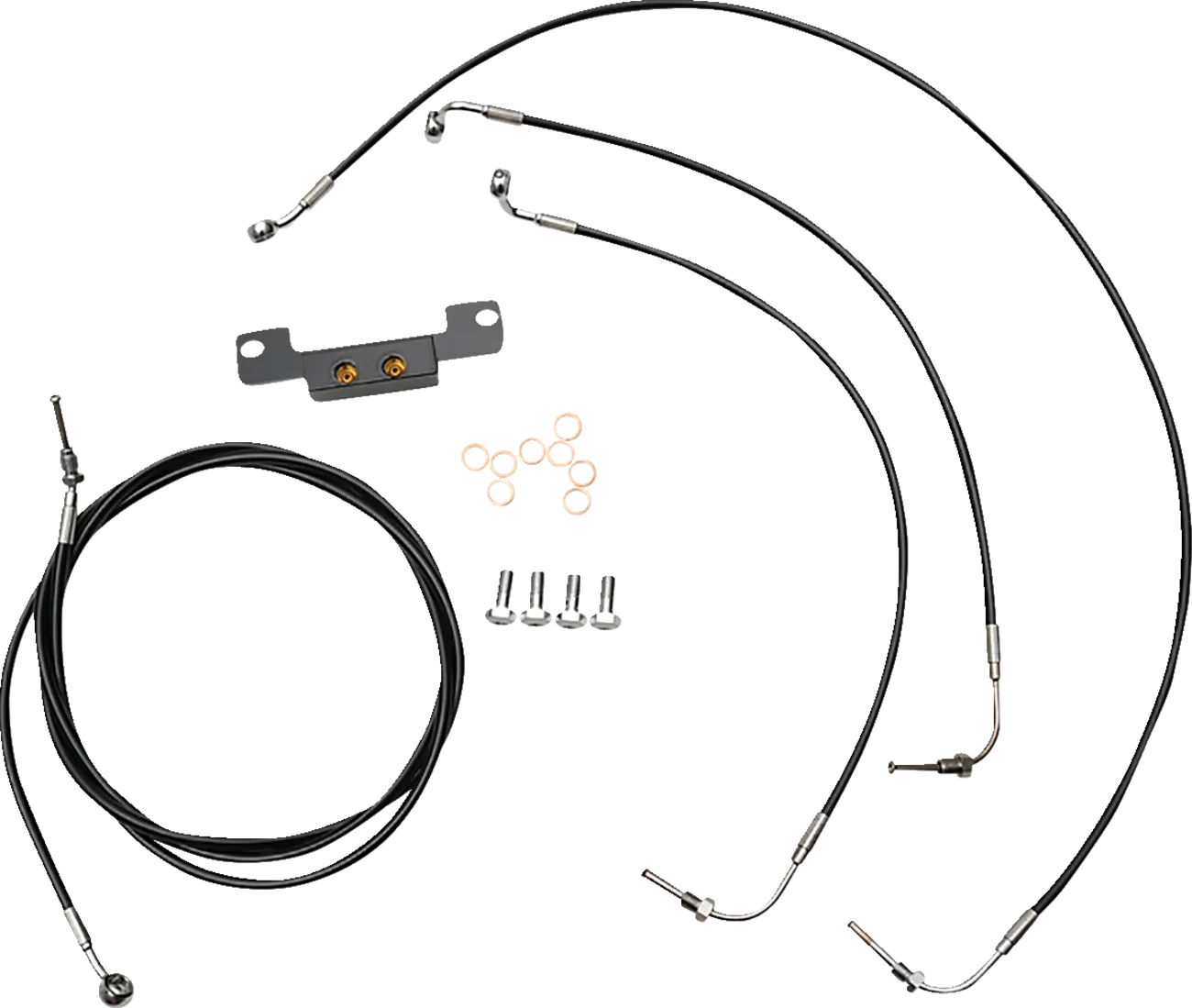 Standard Black Vinyl Handlebar Cable/Brake Line Kit — Ape Hanger