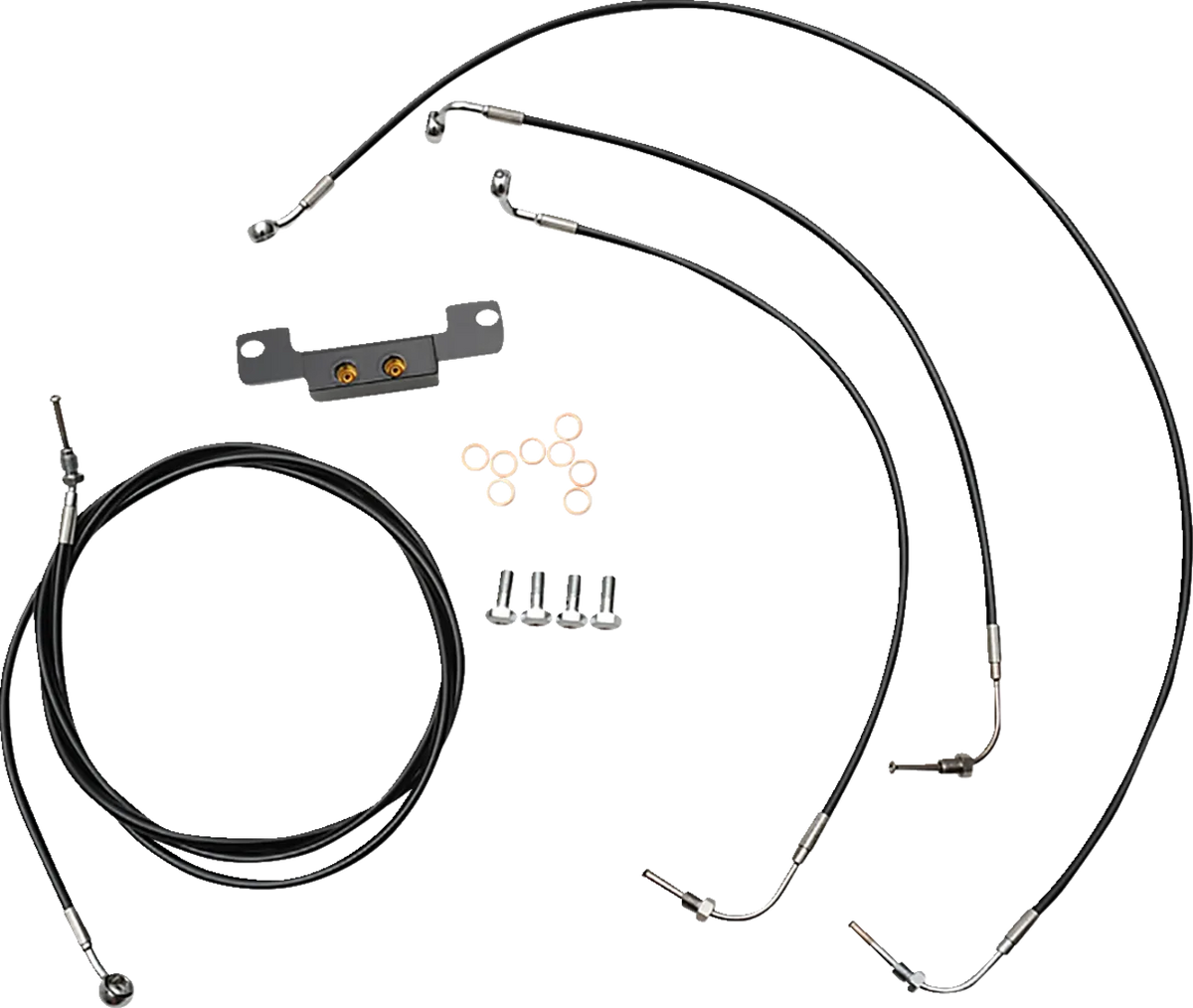 Standard Black Vinyl Handlebar Cable/Brake Line Kit — Ape Hanger