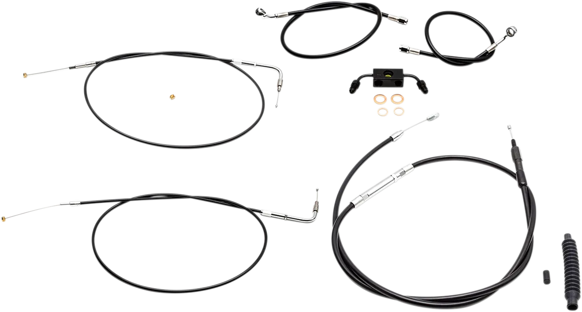 Standard Black Vinyl Handlebar Cable/Brake Line Kit — Ape Hanger