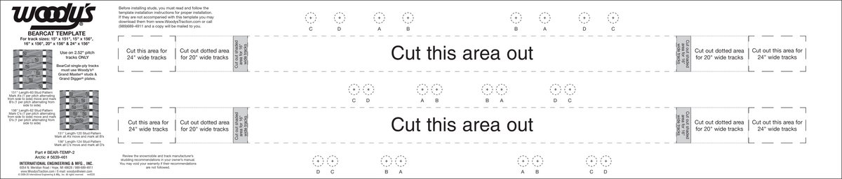 2.52" Pitch Stud Template