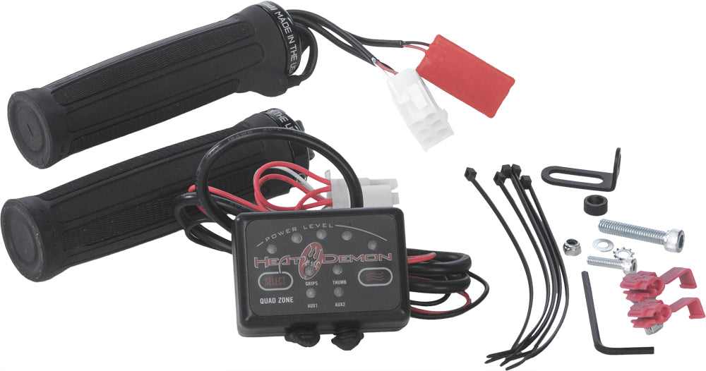 Clamp-On Quad Zone Heated Grip Kit