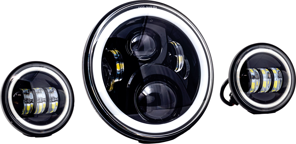 7" LED Headlight w/ Mount Adapter