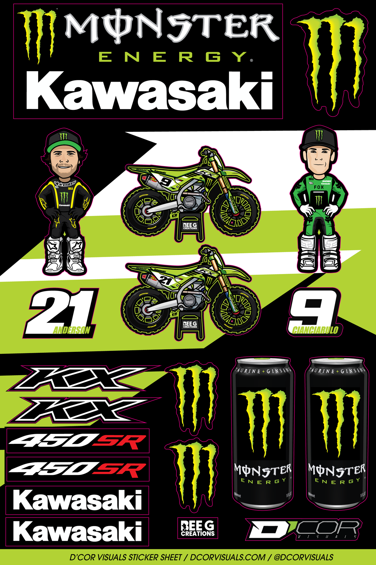 Kawasaki Decal Sheet