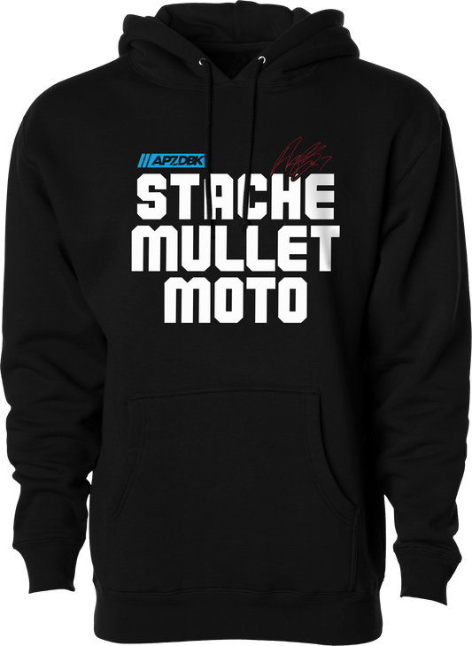 Stache Mullet Moto Hoodie