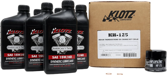 INDIAN THUNDERSTROKE 20W-40 SYNTHETIC OIL CHANGE KIT