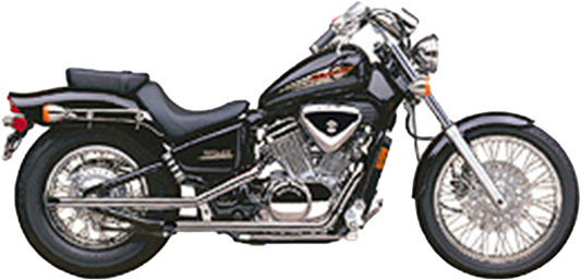 BLVD DRAG PIPES F/S CHROME HON VLX600 88-98