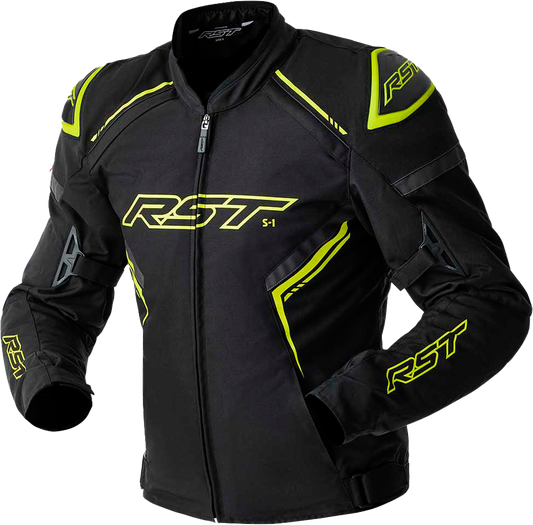 S1 D3O TEXTILE JACKET BLACK/GREY/FLO YEL MD