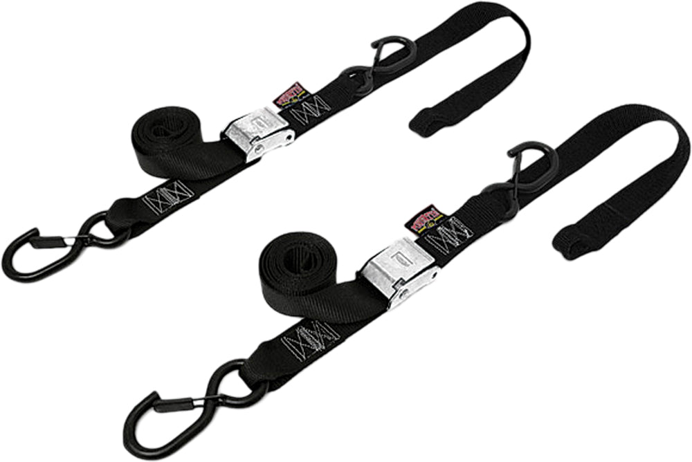 1 1/2" Fat Ratchet Straps w/Soft Tye & Secure Hooks