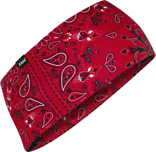 SPORTFLEX HEADBAND UPF50+ RED PAISLEY