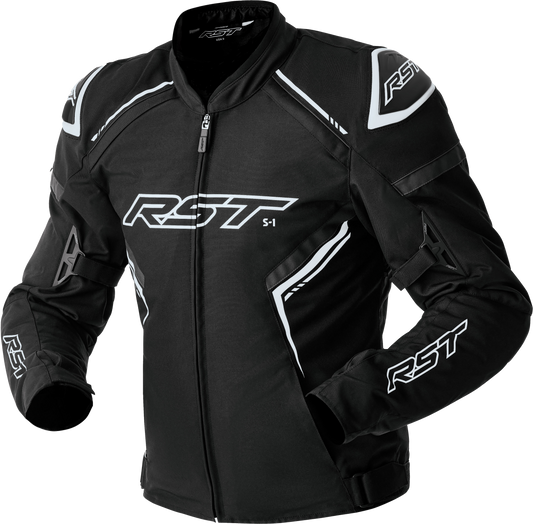S1 D3O TEXTILE JACKET BLACK/WHITE SM
