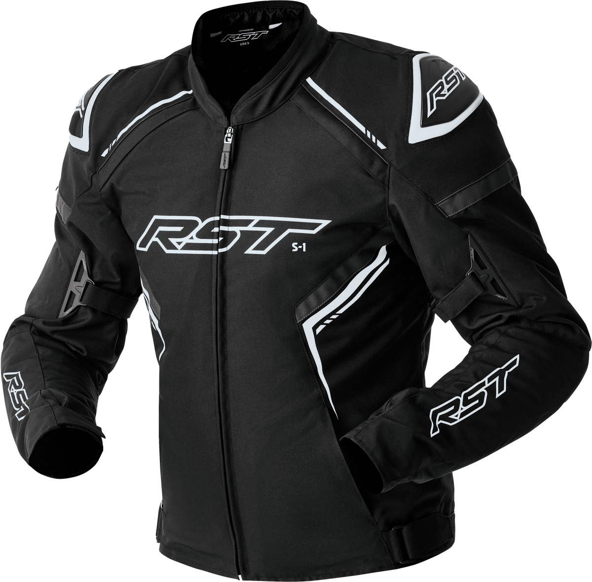 S1 D3O TEXTILE JACKET BLACK/WHITE XL