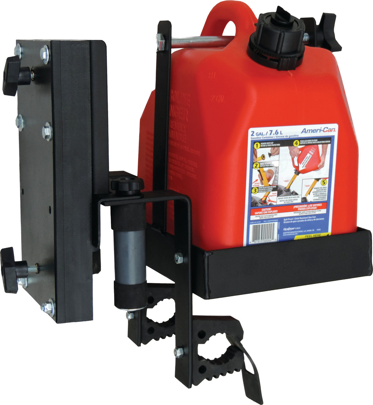 Auxiliary Fuel Can/Chainsaw/Tool Holder for UTV