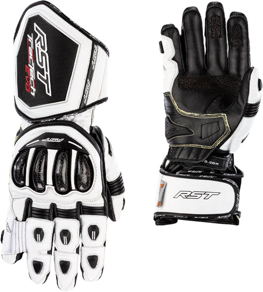 TRACTECH EVO 4 CE LADIES GLOVE WHITE/BLACK LEATHER MD
