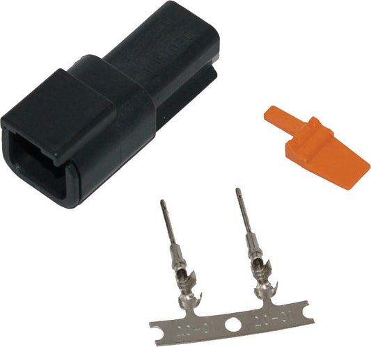 Deutsch DTM Receptacle W/Stamped Terminals and Wedgelock