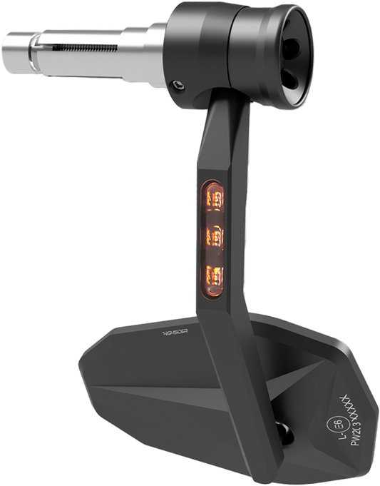 Victory Rim Bar End Mirror w/Turn Signals