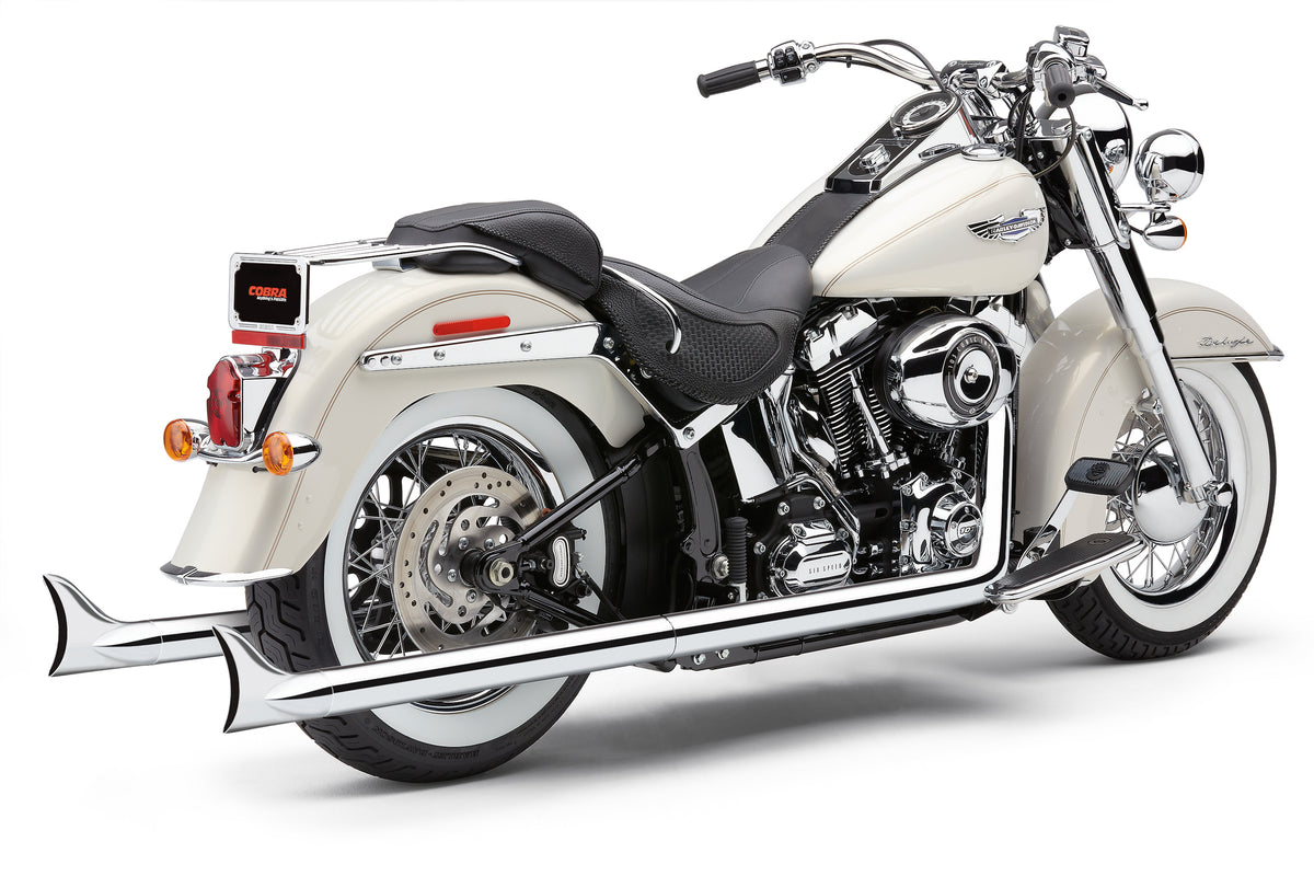 BAD HOMBRE TRUE DUAL FISHTAILS CHROME SOFTAIL 97-06